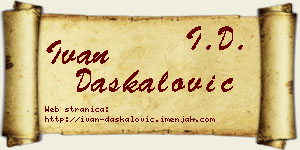 Ivan Daskalović vizit kartica